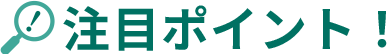 注目ポイント